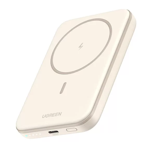 Mágneses Powerbank 5000mAh Ugreen PB560, USB-C, 15W (bézs) Mágneses Powerbank 5000mAh Ugreen PB560, USB-C, 15W (bézs)