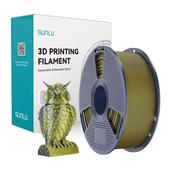 Sunlu PLA+ Silk két színű szál (fekete és arany) Sunlu PLA+ Silk két színű szál (fekete és arany)