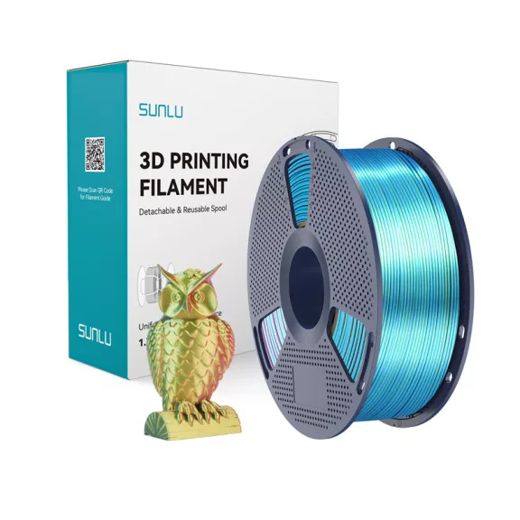 Sunlu PLA+ Silk háromszínű szál (piros, sárga és zöld) Sunlu PLA+ Silk háromszínű szál (piros, sárga és zöld)