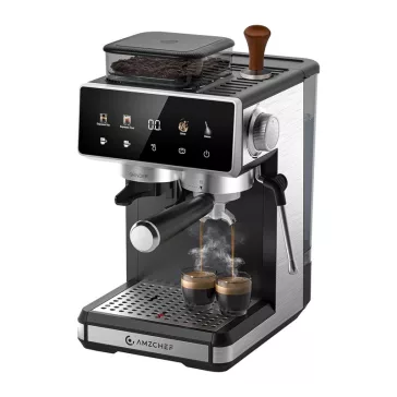 AMZCHEF CE-CM5560-SV dugattyús kávéfőző (ezüst)