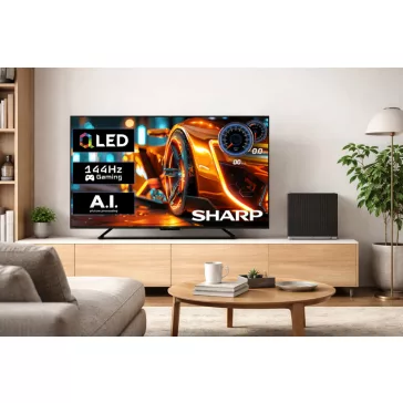   SHARP 50HR7265E 126cm-es 4K UHD 144Hz QLED Google TV + CP-AWS0101 AQUOS mélynyomó