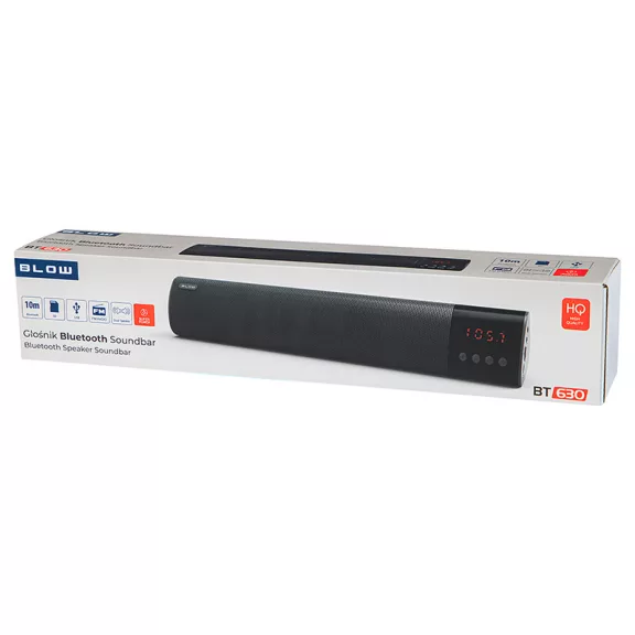 Bluetooth Soundbar BT630 – Bluetooth 5.3, FM rádió, 2×5W, USB, microSD, fekete Bluetooth Soundbar BT630 – Bluetooth 5.3, FM rádió, 2×5W, USB, microSD, fekete