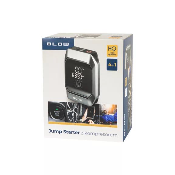 BLOW AP02 9000 mAh jump starter kompresszorral - zoppo.hu