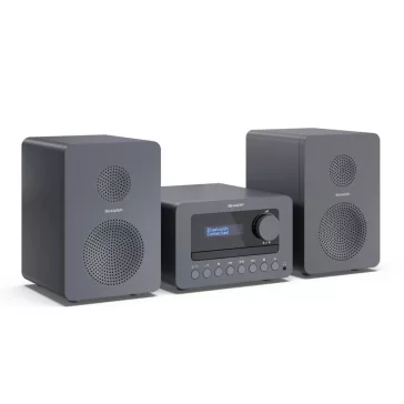   SHARP XL-B514(GY) Tokyo FM bluetooth mikrohifi rendszer szürke fa hangszórókkal