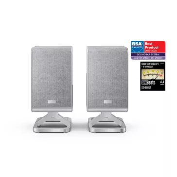   SHARP Q HT-SPR52021(SL) 2.0.2 Vezeték nélküli hátsó hangsugárzópár, ezüst