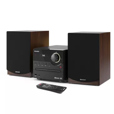   SHARP XL-B512BR Bluetooth mikrohifi rendszer barna fa hangszórókkal
