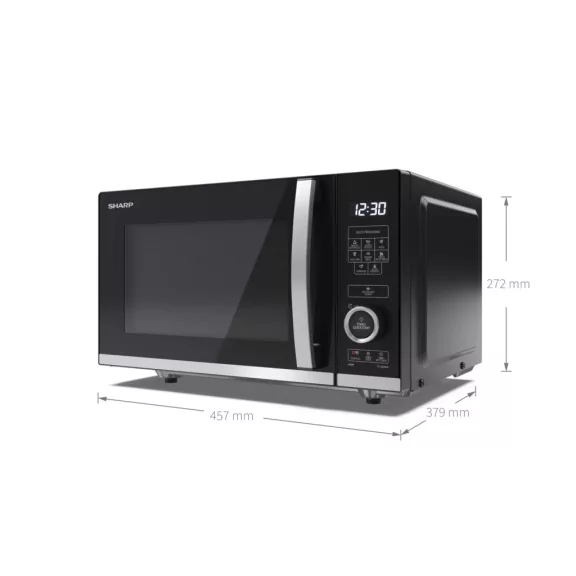 SHARP YC-QS204AEB 20L, forgótányér nélküli, síkágyas mikrohullámú sütő