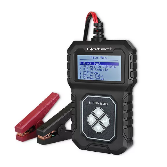 Qoltec digitális akkumulátorteszter LCD kijelzővel 12V | AGM | GEL | STD | 30-220AH Qoltec digitális akkumulátorteszter LCD kijelzővel 12V | AGM | GEL | STD | 30-220AH