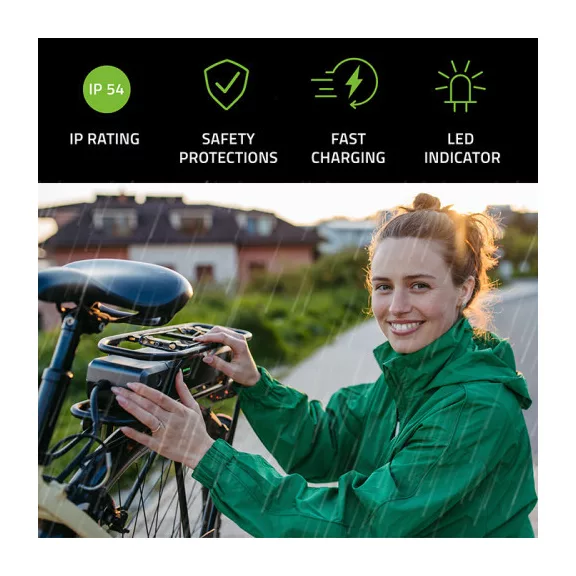 Qoltec gyorstöltő elektromos kerékpárhoz Bosch 36V | 42V | 2A | Bosch csatlakozó | vízálló + tápkábel Qoltec gyorstöltő elektromos kerékpárhoz Bosch 36V | 42V | 2A | Bosch csatlakozó | vízálló + tápkábel