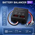 Qoltec Feszültségkiegyenlítő töltéskiegyenlítő 24V-os akkumulátorokhoz 2 x 12V | 5A | LiFePO4 AGM GEL