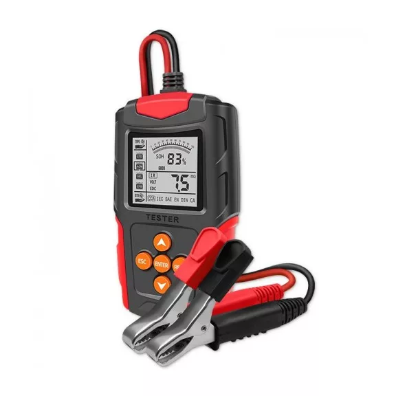 Qoltec LCD-kijelzős digitális akkumulátorteszter | 12 V | 24 V | 3 Ah–200 Ah Qoltec LCD-kijelzős digitális akkumulátorteszter | 12 V | 24 V | 3 Ah–200 Ah