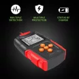   Qoltec LCD-kijelzős digitális akkumulátorteszter | 12 V | 24 V | 3 Ah–200 Ah