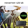 Qoltec gyorstöltő elektromos kerékpárhoz és elektromos rollerhez, 36V | 42V | 4A | 5.5*2.1 + tápkábel