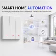   Qoltec intelligens, háromkörös világításkapcsoló | Wi-Fi | Időzítő | Tuya | Smart life | Fehér