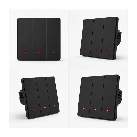 Qoltec Smart 3-as világításkapcsoló | Wi-Fi | Időzítő | Tuya | Smart life | Fekete Qoltec Smart 3-as világításkapcsoló | Wi-Fi | Időzítő | Tuya | Smart life | Fekete