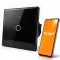 Qoltec Smart Touch 1-es villanykapcsoló | Wi-Fi | Időzítő | Tuya | Smart Life | Edzett üveg | Fekete