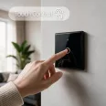   Qoltec Smart Touch 1-es villanykapcsoló | Wi-Fi | Időzítő | Tuya | Smart Life | Edzett üveg | Fekete