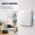   Qoltec Smart egyes villanykapcsoló | Wi‑Fi | Időzítő | Tuya | Smart life | Fehér