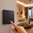   Qoltec Smart 1-es világításkapcsoló | Wi‑Fi | Időzítő | Tuya | Smart life | Fekete