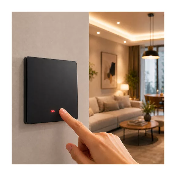 Qoltec Smart 1-es világításkapcsoló | Wi‑Fi | Időzítő | Tuya | Smart life | Fekete Qoltec Smart 1-es világításkapcsoló | Wi‑Fi | Időzítő | Tuya | Smart life | Fekete