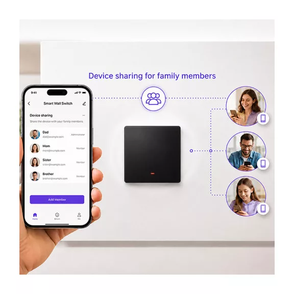 Qoltec Smart 1-es világításkapcsoló | Wi‑Fi | Időzítő | Tuya | Smart life | Fekete Qoltec Smart 1-es világításkapcsoló | Wi‑Fi | Időzítő | Tuya | Smart life | Fekete