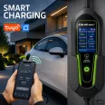 Qoltec Mobil EV töltő állítható 2in1 Type2 | 3,5kW | 230V | Wi-fi | LCD | Hordozható | Fali töltő | 5m