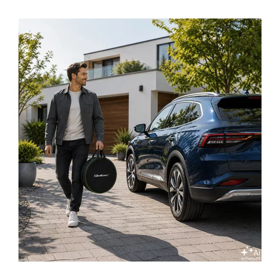 Qoltec Mobil EV töltő állítható 2in1 Type2 | 3,5kW | 230V | Wi-fi | LCD | Hordozható | Fali töltő | 5m Qoltec Mobil EV töltő állítható 2in1 Type2 | 3,5kW | 230V | Wi-fi | LCD | Hordozható | Fali töltő | 5m