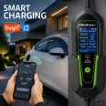   Qoltec Mobil EV töltő állítható 2in1 Type2 | 7kW | 230V | CEE 32A | Wi-fi | LCD | Hordozható | Wallbox | 5m