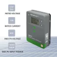   Qoltec napelemes MPPT töltésvezérlő hőmérséklet-érzékelővel, 10A | 12V / 24V | LCD | 2 × USB | GEL | LiFePO4