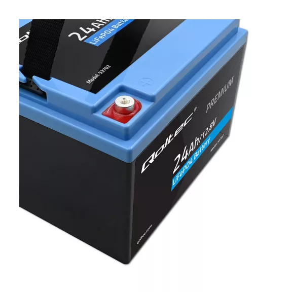 Qoltec LiFePO4 lítium-vas-foszfát akkumulátor | 12.8V | 24Ah | 307.2Wh | BMS Qoltec LiFePO4 lítium-vas-foszfát akkumulátor | 12.8V | 24Ah | 307.2Wh | BMS