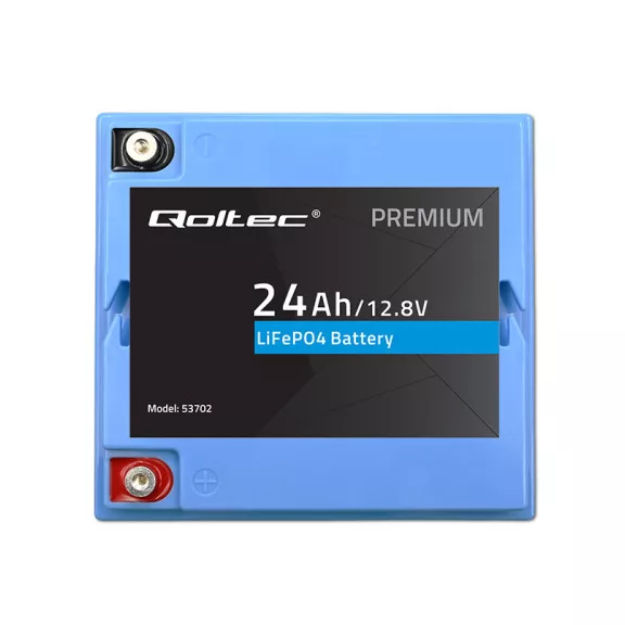 Qoltec LiFePO4 lítium-vas-foszfát akkumulátor | 12.8V | 24Ah | 307.2Wh | BMS Qoltec LiFePO4 lítium-vas-foszfát akkumulátor | 12.8V | 24Ah | 307.2Wh | BMS