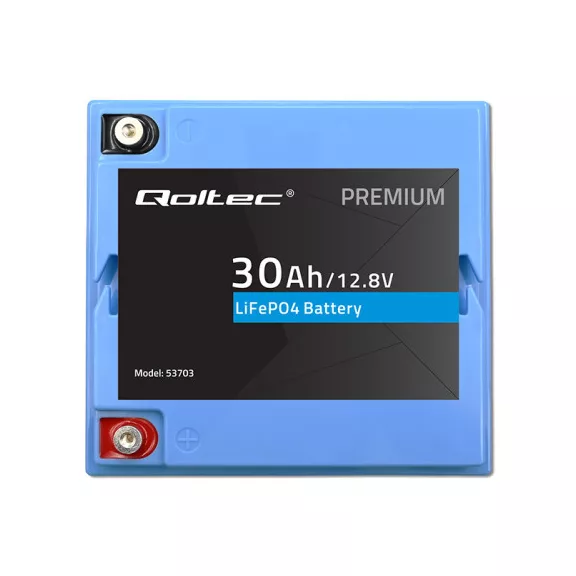 Qoltec LiFePO4 lítium-vas-foszfát akkumulátor | 12.8V | 30Ah | 384Wh | BMS Qoltec LiFePO4 lítium-vas-foszfát akkumulátor | 12.8V | 30Ah | 384Wh | BMS