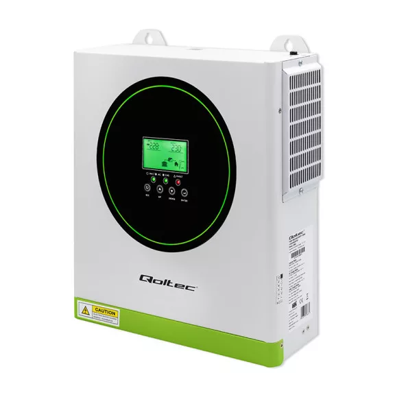 Qoltec szigetüzemű hibrid napelemes inverter | 3500W | 100A | 24V | MPPT | AGM GEL LiFePO4 | Szinusz | opcionális Wi‑Fi | teljesítménytényező: 1.0 Qoltec szigetüzemű hibrid napelemes inverter | 3500W | 100A | 24V | MPPT | AGM GEL LiFePO4 | Szinusz | opcionális Wi‑Fi | teljesítménytényező: 1.0