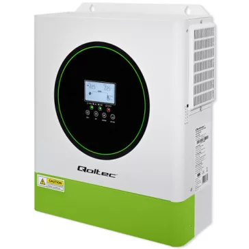   Qoltec Hybrid Solar Inverter Off-Grid 3500W | 100A | 24V | MPPT | BMS | AGM GEL LiFePO4 | Wi-Fi opció | Szinuszos | Teljesítménytényező: 1.0