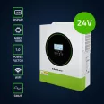   Qoltec Hybrid Solar Inverter Off-Grid 3500W | 100A | 24V | MPPT | BMS | AGM GEL LiFePO4 | Wi-Fi opció | Szinuszos | Teljesítménytényező: 1.0