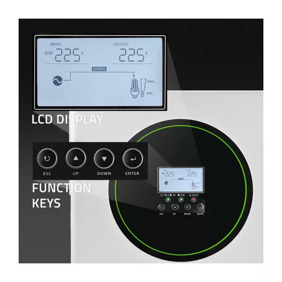 Qoltec Hybrid Solar Inverter Off-Grid 3500W | 100A | 24V | MPPT | BMS | AGM GEL LiFePO4 | Wi-Fi opció | Szinuszos | Teljesítménytényező: 1.0 Qoltec Hybrid Solar Inverter Off-Grid 3500W | 100A | 24V | MPPT | BMS | AGM GEL LiFePO4 | Wi-Fi opció | Szinuszos | Teljesítménytényező: 1.0