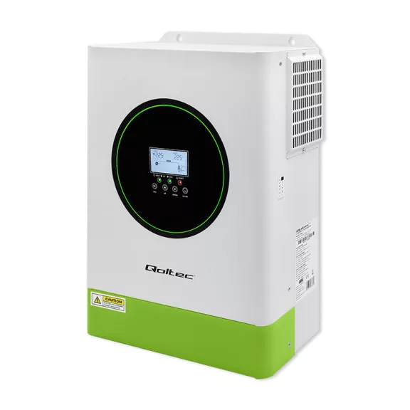 Qoltec hibrid, hálózaton kívüli napelemes inverter | 6200W | 120A | 48V | MPPT | BMS | AGM GEL LiFePO4 | Wi-Fi opció | szinuszos | teljesítménytényező: 1.0 Qoltec hibrid, hálózaton kívüli napelemes inverter | 6200W | 120A | 48V | MPPT | BMS | AGM GEL LiFePO4 | Wi-Fi opció | szinuszos | teljesítménytényező: 1.0