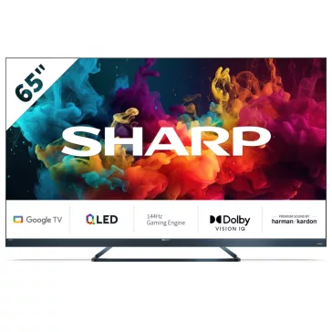   SHARP 65FQ5EG 164cm-es 4K UHD 144Hz Quantum Dot Sharp Google TV Harman Kardon hangszórókkal
