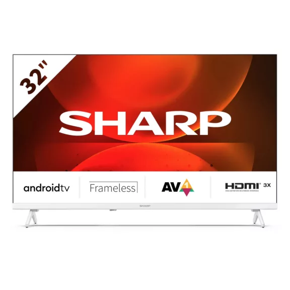 SHARP 32FH2EW 80cm-es HD Android LED TV, fehér SHARP 32FH2EW 80cm-es HD Android LED TV, fehér