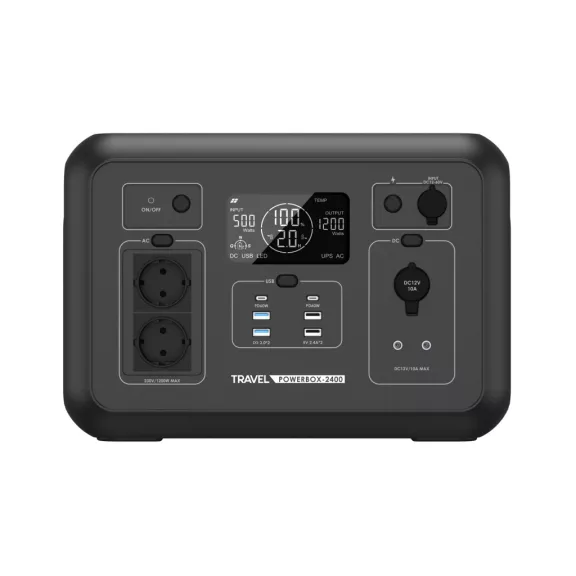 TRAVEL POWERBOX 2400 – 1200 W hordozható erőmű, 1008 Wh akkumulátor, UPS/UPS funkció TRAVEL POWERBOX 2400 – 1200 W hordozható erőmű, 1008 Wh akkumulátor, UPS/UPS funkció