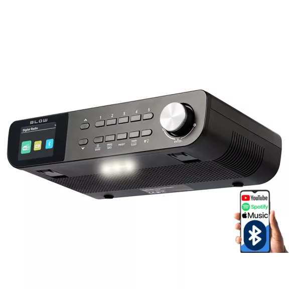 BLOW RK1 konyhai rádió FM/DAB+ Bluetooth kapcsolattal fekete BLOW RK1 konyhai rádió FM/DAB+ Bluetooth kapcsolattal fekete