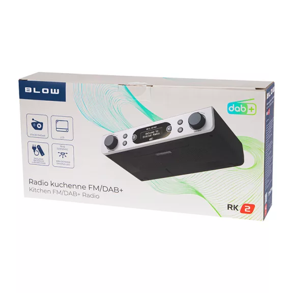 BLOW RK2 konyhai rádió FM/DAB+ digitális rádió LCD kijelzővel