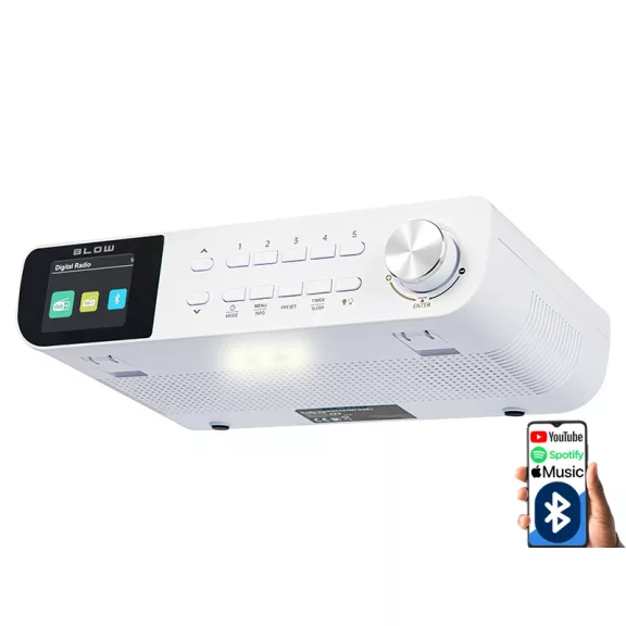 BLOW RK1 konyhai rádió FM/DAB+ Bluetooth kapcsolattal fehér BLOW RK1 konyhai rádió FM/DAB+ Bluetooth kapcsolattal fehér