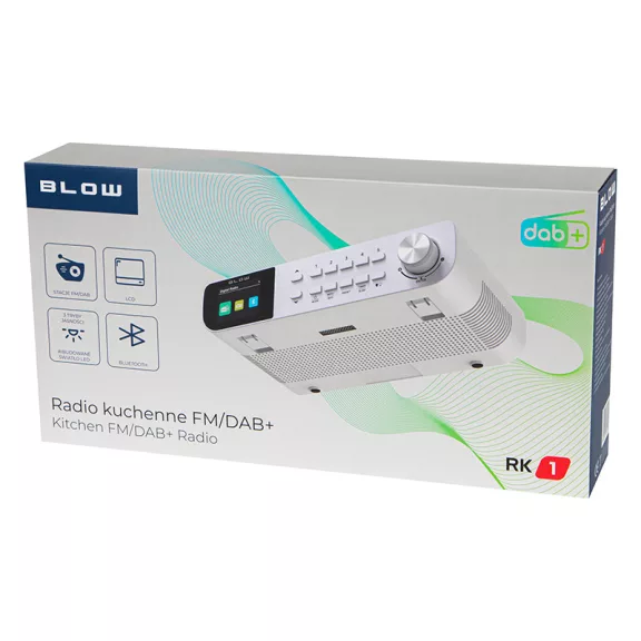BLOW RK1 konyhai rádió FM/DAB+ Bluetooth kapcsolattal fehér BLOW RK1 konyhai rádió FM/DAB+ Bluetooth kapcsolattal fehér