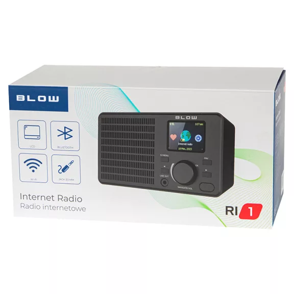 BLOW RI1 internetes rádió Wi-Fi és Bluetooth kapcsolattal