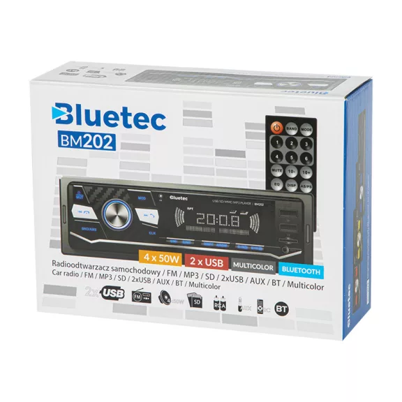 BLUETEC BM202 MP3/USB/microSD/Bluetooth autórádió - zoppo.hu BLUETEC BM202 MP3/USB/microSD/Bluetooth autórádió - zoppo.hu