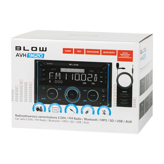 BLOW AVH-9620 2DIN RDS RGB MP3/USB/microSD/Bluetooth autórádió - zoppo.hu