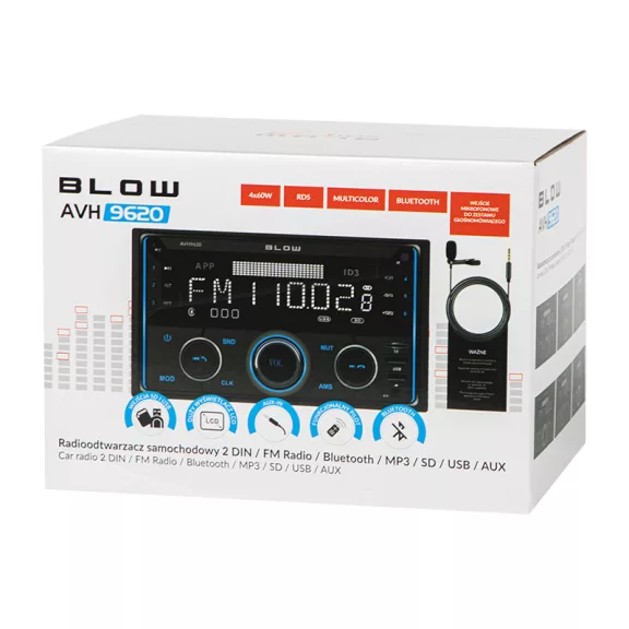 BLOW AVH-9620 2DIN RDS RGB MP3/USB/microSD/Bluetooth autórádió - zoppo.hu