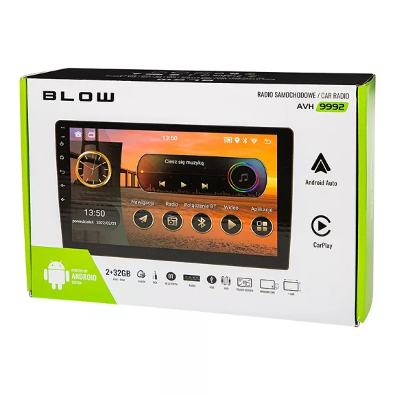 BLOW AVH-9992 2DIN 9" Android/WiFi/GPS/CarPlay autórádió - zoppo.hu