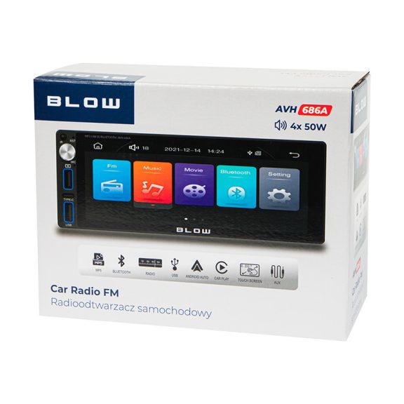 BLOW AVH-686A RDS MP3/USB/microSD/Bluetooth autórádió - zoppo.hu